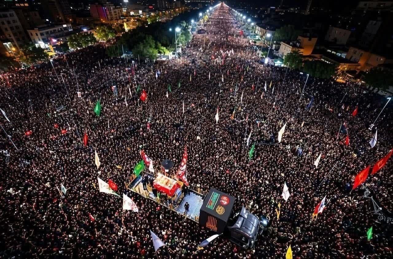 Aerial view of Bayn al-Haramayn, between the two shrines of Karbala