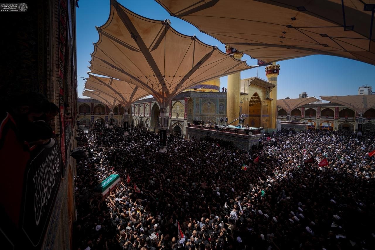 Mourners filling Najaf for the procession