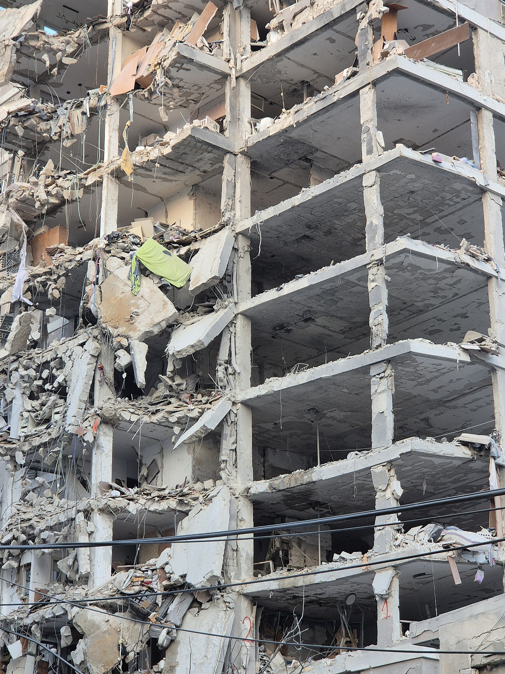 Iranian missile strike damage in Bat Yam